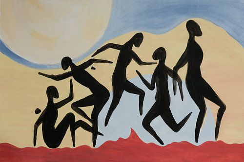 blauer Mondschein | abstrakte Malerei