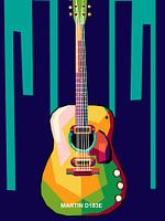 Gitaarserie Martin in pop-art geweldig