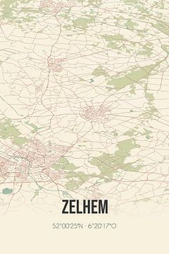 Vintage landkaart van Zelhem (Gelderland) van MijnStadsPoster