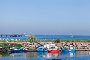 Alte Fischkutter im Hafen, Kühlungsborn, Mecklenburg-Vorpommern, Deutschland, Europa