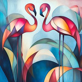 Flamingos by Jutta Maria Pusl