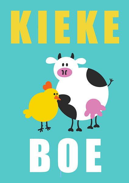Peekaboo - Chick and Cow by Yvonne Dutch Artist