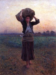 Jules Breton, Shepherd’s Star - 1887 van Atelier Liesjes