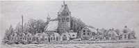 Gezicht op de kade Grouw van Richard Brinkman thumbnail