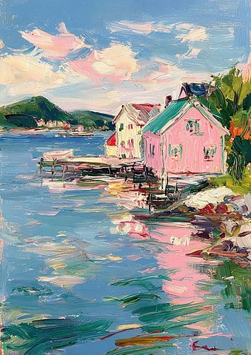 Havenidylle in pastel: toevluchtsoord aan zee