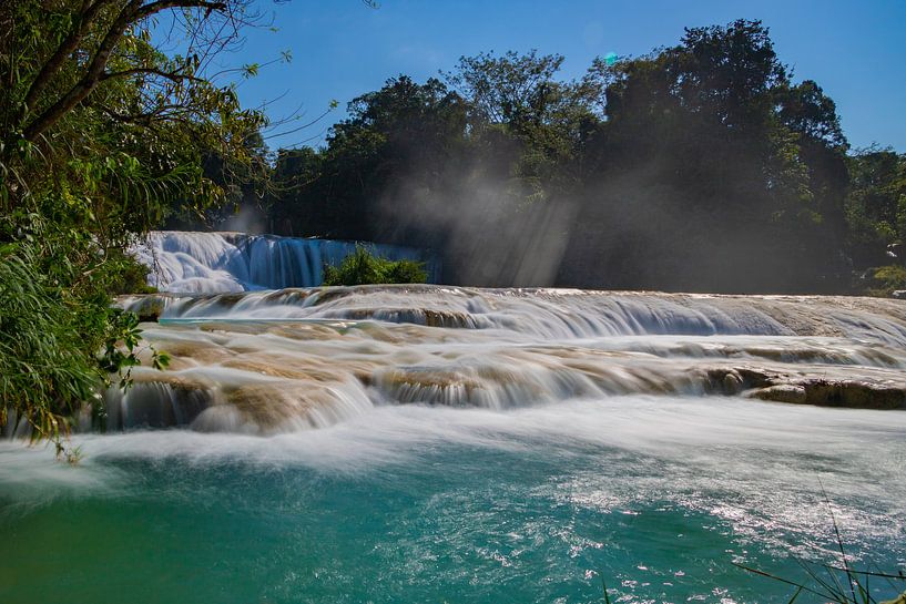 Agua-Azul-Wasserfall, Palenque, Mexiko von Speksnijder Photography