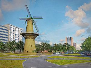 Molen de Noord, herrezen op het Oostplein, Rotterdam