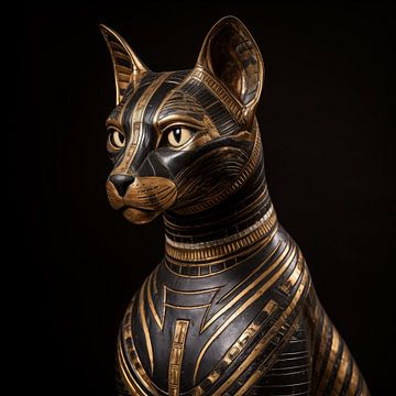 Egyptische kat goud van TheXclusive Art