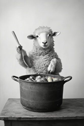 Schapen op het fornuis