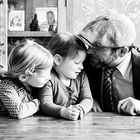 Vader en dochter portret van Cindy Langenhuijsen