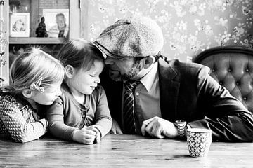 Vader en dochter portret van Cindy Langenhuijsen