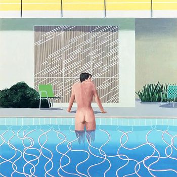 L'homme et la piscine – Une étude sur le calme et le reflet