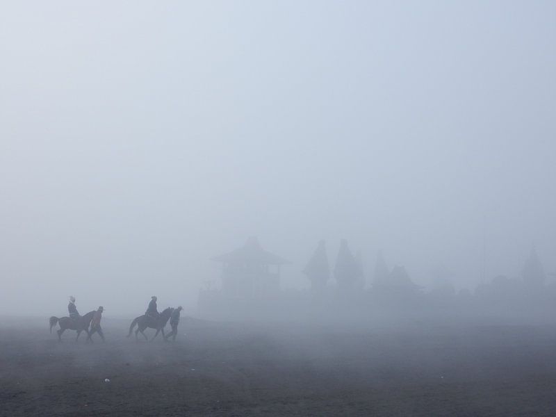Lonesome riders in the fog by Christine Volpert