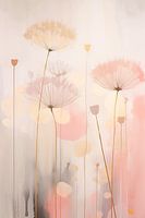 Japandi, Dandelion in Pastel