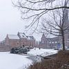 Cityscape of Woerden in the snow. by John Verbruggen