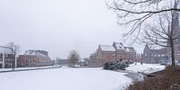 Stadsgezicht van Woerden in de sneeuw van John Verbruggen thumbnail