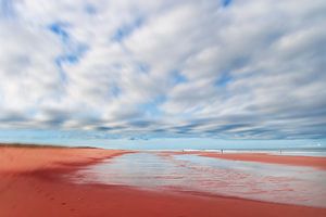 Mensen op het strand - Franse Atlantische kust