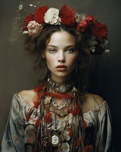 Modern contemporary art portret