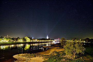 Deventer stadsgezicht bij nacht van Peter Slagboom