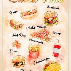 Snack - Fast Food van Printed Artings