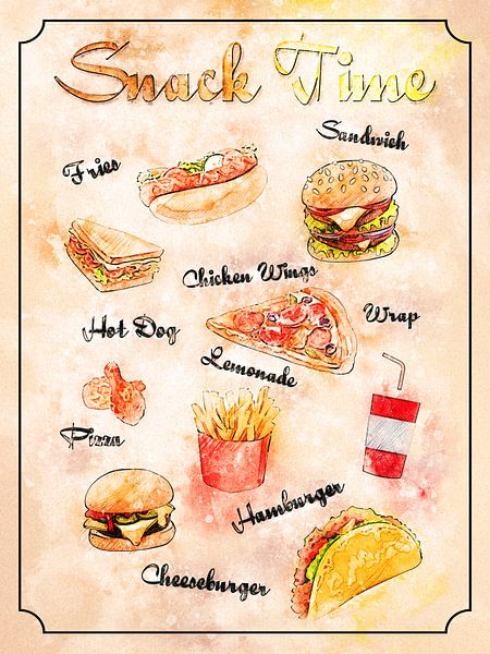 Snack - Fastfood von Printed Artings