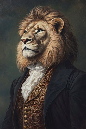 Victoriaanse leeuw in portret
