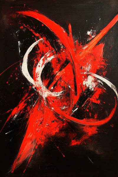 Dynamisches Farbspiel – Abstrakte Kunst von Poster Art Shop