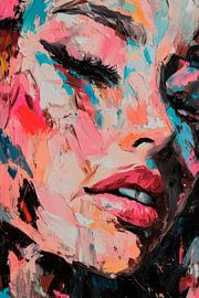 Kleurrijke emoties op canvas van Poster Art Shop