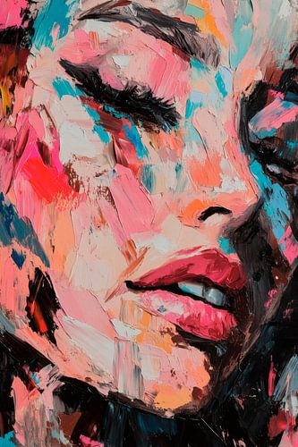 Kleurrijke emoties op canvas