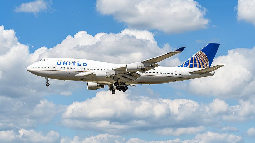 Passagierflugzeug Boeing 747-400 der United Airlines. von Jaap van den Berg