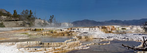 Yellowstone-Nationalpark USA, Mammoth Hot Springs Panorama