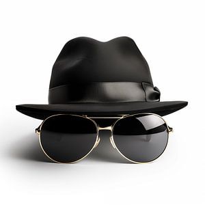 Hat and sunglasses portrait