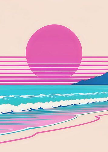 Minimalistische zonsondergang