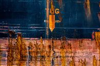 Hull of the ship raw and battered moored in the harbor. by scheepskijkerhavenfotografie thumbnail