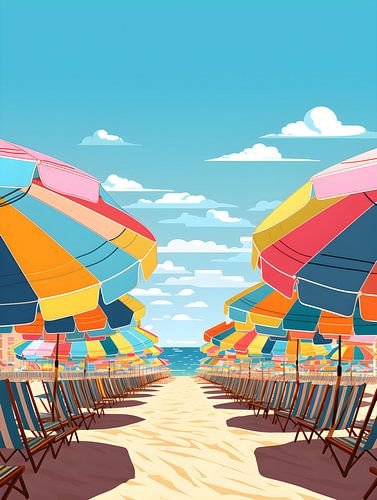 Stranddag, illustratie