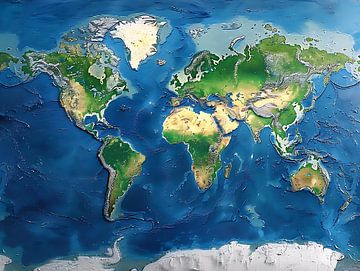 Carte du monde sur PixelPrestige