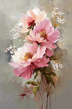 Pivoines en rose tendre n°1 sur Studio BB