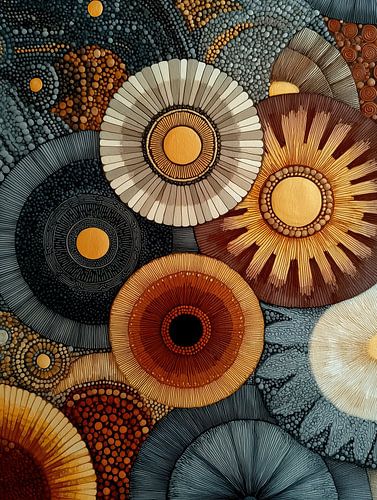 Circles | Earth tones Circles by Modern Collection