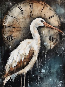 aquarel kraanvogel van haroulita