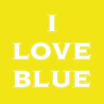 I love blue in yellow 