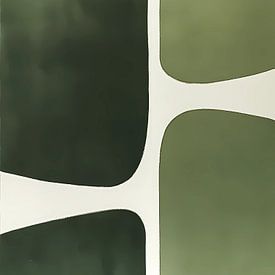 Grüne, minimalistische, abstrakte Formen von IamHome Studio