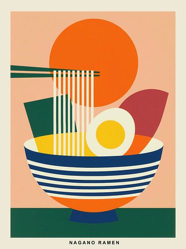 Nagano Ramen | Japanisches Food Poster für die Küche von Frank Daske | Foto & Design
