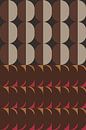 Retro kunst uit de jaren 70. Abstract geometrisch patroon nr. 2_5 van Dina Dankers thumbnail
