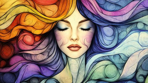 Vrouw in meditatie