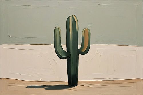 Cactus abstrait dans un style minimaliste
