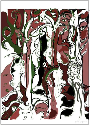 Boom Gezicht Boom Motief