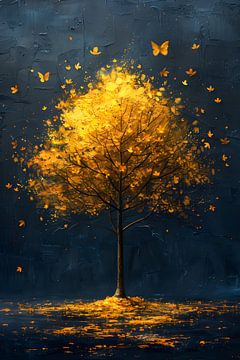 Tree Painting | Painting Black Gold by AiArtLand