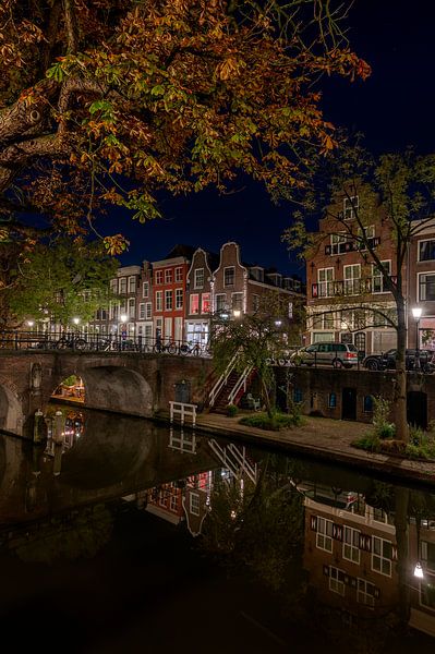 Uhrenfassaden an der Oudegracht in Utrecht von Arno Prijs