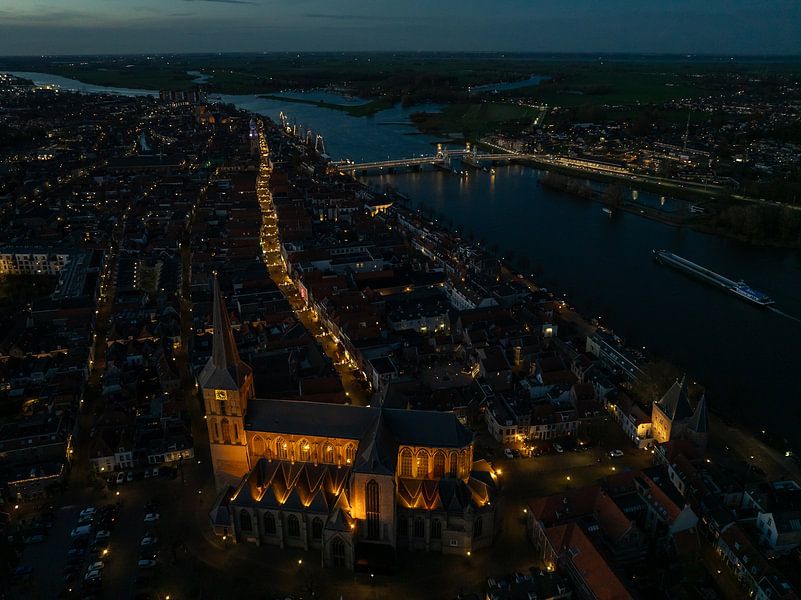 Bovenkerk Kampen im Abendlicht von Evert Jan Kip