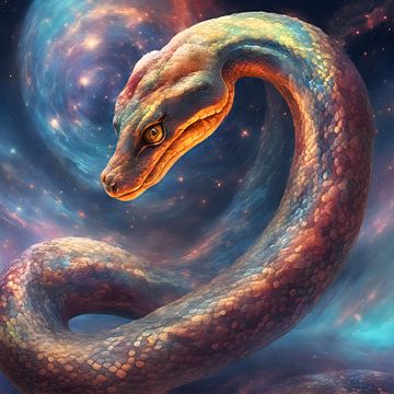 Serpent python magique sur Michiel de Ruiter